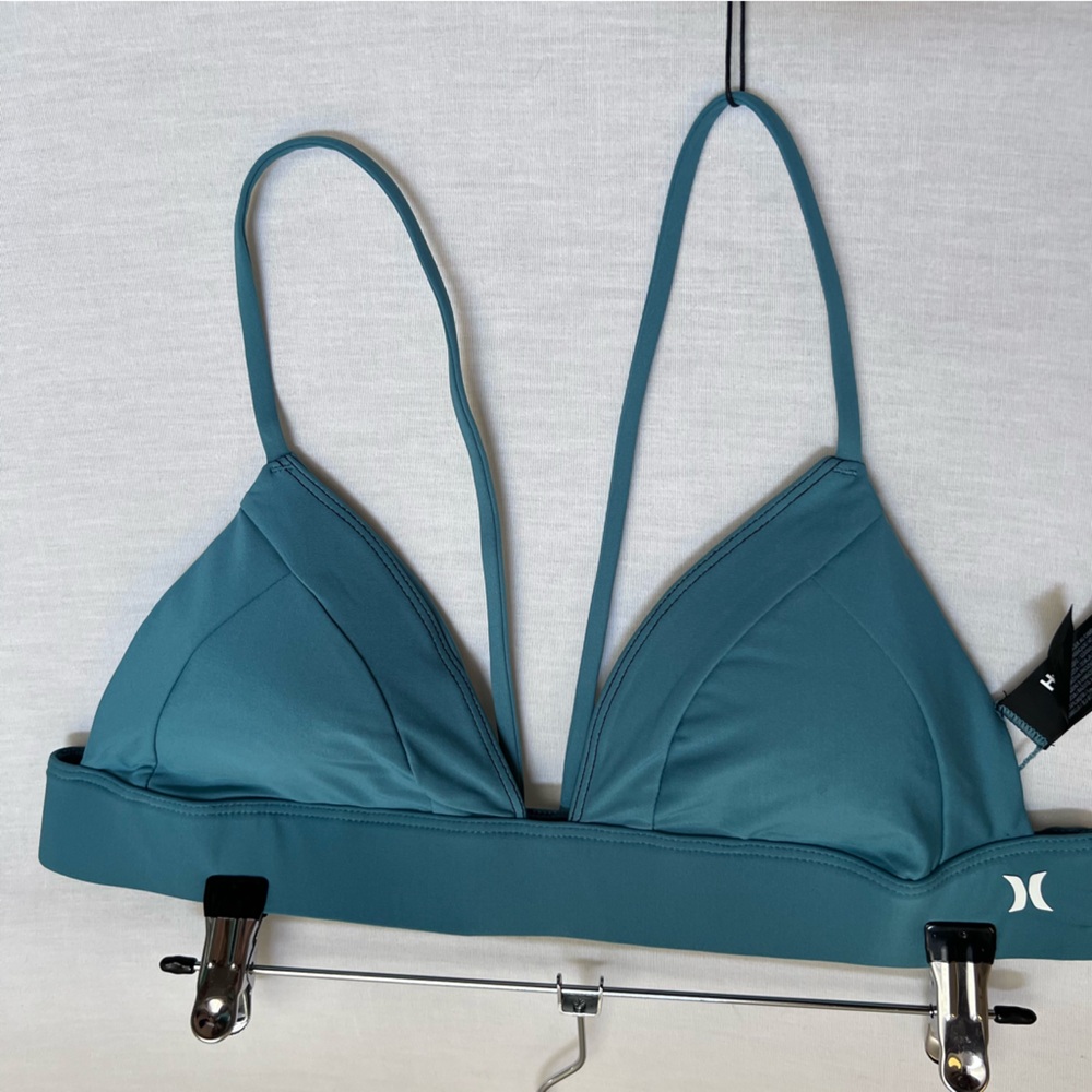 Hurley Teal Swim Top Light Support Quick Dry